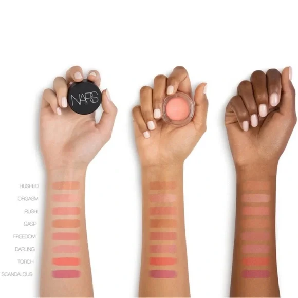 NWT NARS ORGASM AIR MATTE BLUSH (Peachy Pink Golden Shimmer) crème cream pot - Picture 7 of 7